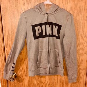 PINK ZIP UP HOODIE